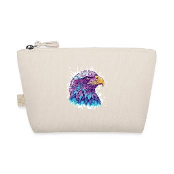 Colorful Eagle Head Watercolor Painting - Organic Pouch - nature - Front