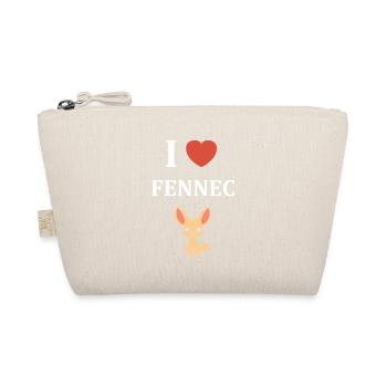 I love Fennec Cartoon - Organic Pouch - nature - Front