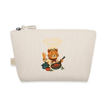 Cat Chef Cooking Pasta Food Cartoon Cat Chef - Organic Pouch - nature - Front