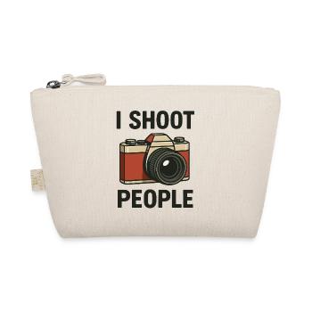 I Shoot People Camera Cartoon - Organic Pouch - nature - Front