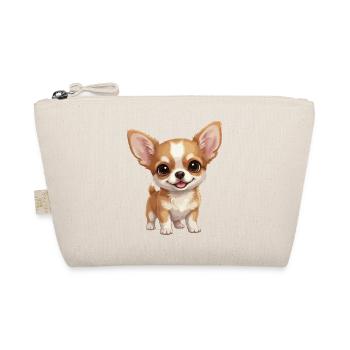 Niedlicher großäugiger Chihuahua-Welpe - Bio-Täschchen - Natur - Vorne