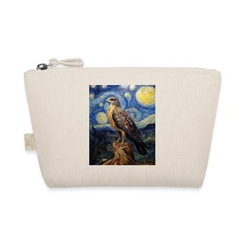 Falke Hawk Van Gogh Style Starry Night - Organic Pouch - nature - Front