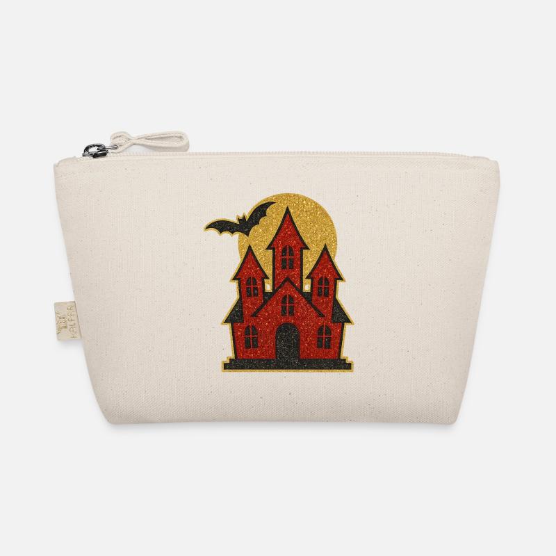 Glittering Halloween Castle Organic Pouch
