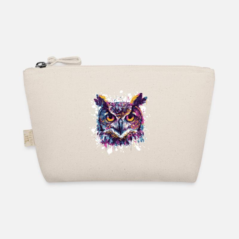  Eulenkopf Splatter Bio-Täschchen