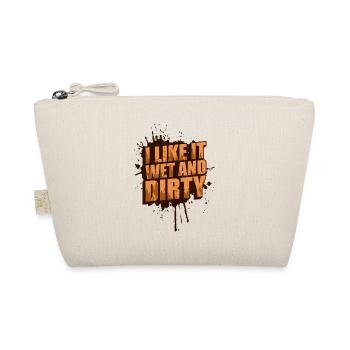 Wet and dirty Schlammlauf Mud Run Muddy Race - Organic Pouch - nature - Front