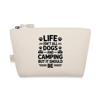 Camping Saying Dogs Funny Camping Gift - Organic Pouch - nature - Front