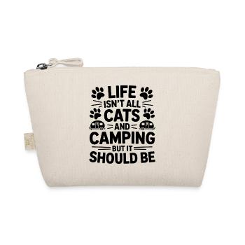 Camping Saying Cats Funny Camping Gift - Organic Pouch - nature - Front
