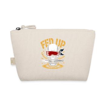 Blind skull with chain, muzzle full - Organic Pouch - nature - Front