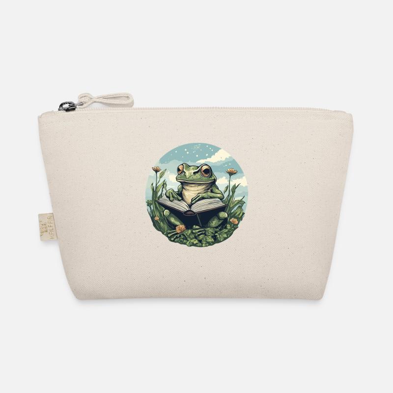 Frog Reading Organic Pouch