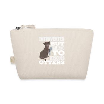 Sea Otter Cartoon Introvert - Organic Pouch - nature - Front