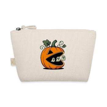 Halloween Pumpkin Gamer Artwork - Bio-Täschchen - Natur - Vorne