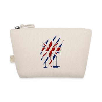 Union Jack Krallen-Kratzspur  - Bio-Täschchen - Natur - Vorne
