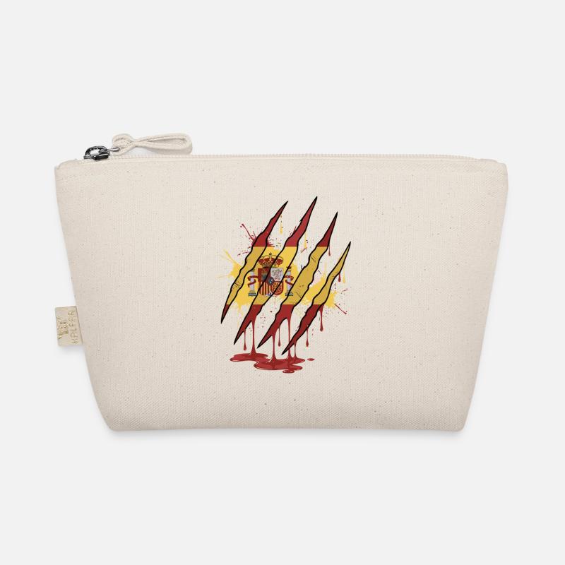 Scratch Mark Espagne Drapeau Griffe Style Grunge Trousse biologique