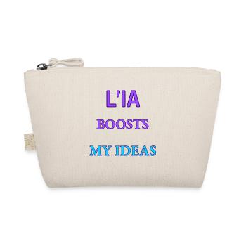 AI boosts my ideas – bold neon typography - Organic Pouch - nature - Front