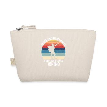 Never Underestimate Outdoor Girl Hiking Power - Organic Pouch - nature - Front