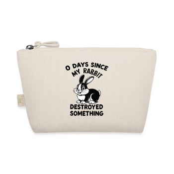 0 Days Since My Rabbit Destroyed Something Fun - Bio-Täschchen - Natur - Vorne