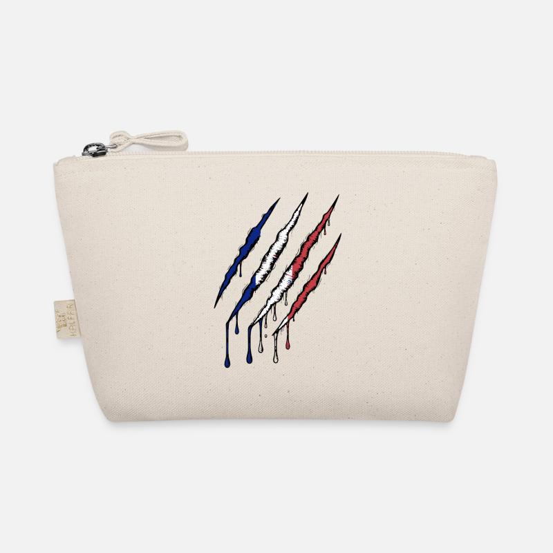France Tricolore Griffe Grunge Drapeau Scratch Trousse biologique