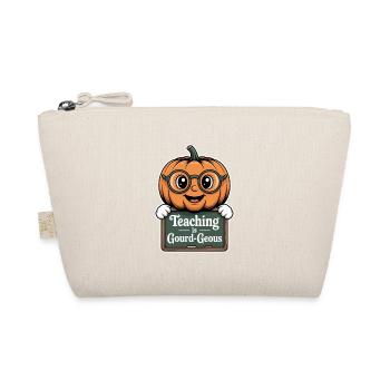 Teaching Is Gourd-Geous Pumpkin Teacher Halloween - Organic Pouch - nature - Front