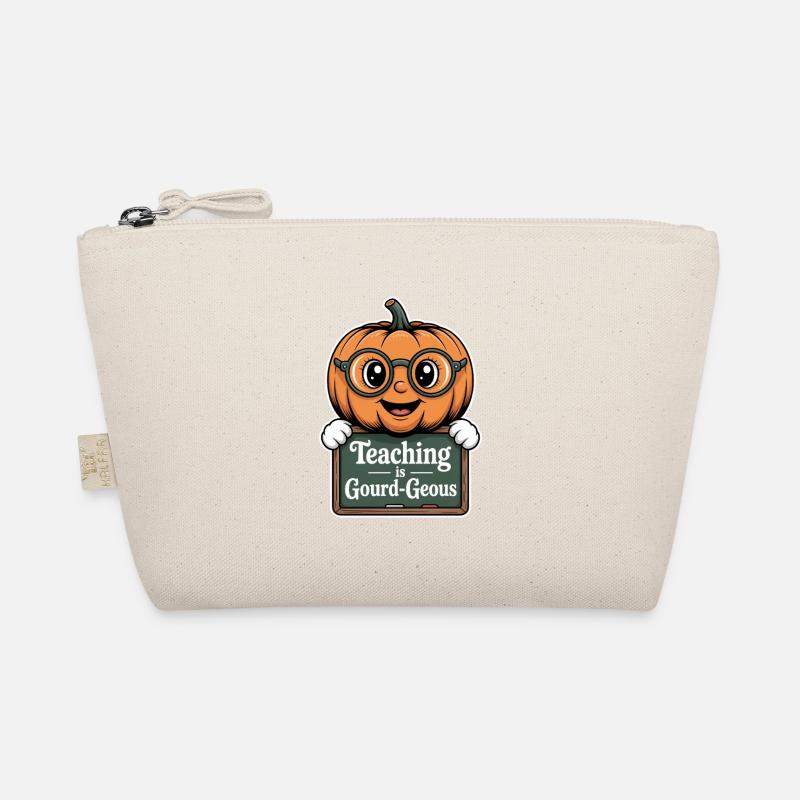 Teaching Is Gourd-Geous Pumpkin Teacher Halloween Organic Pouch