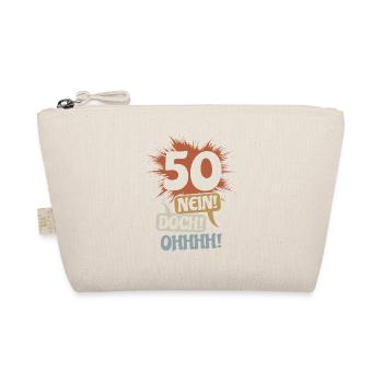 50 - Nein! Doch! Ohhh! Geburtstag Geschenk - Bio-Täschchen - Natur - Vorne