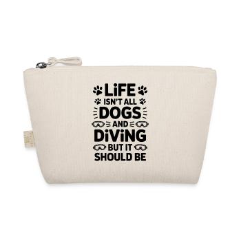 Diving Saying Dogs Funny Diving Gift - Organic Pouch - nature - Front