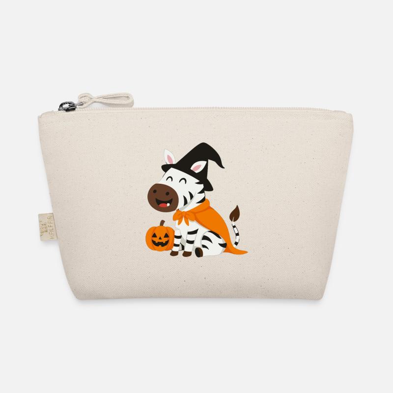 Süßes Halloween Zebra - Bio-Täschchen - Natur