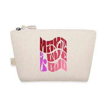 Make Love Loud - Retro 70s - Organic Pouch - nature - Front