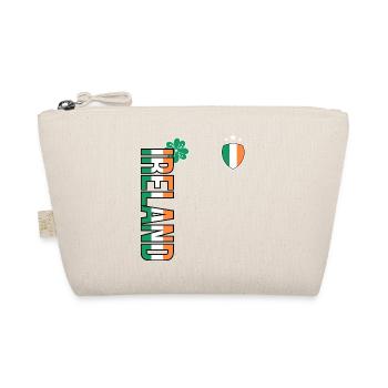 Irland Vertikales Flaggenwappen T-Shirt - Bio-Täschchen - Natur - Vorne