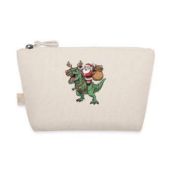 Le Père Noël chevauche T-Rex Drôle de Noël Din - Trousse biologique - nature - Devant