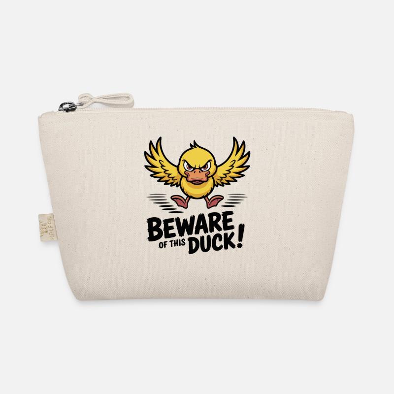 Beware This Duck Cartoon Attitude Organic Pouch