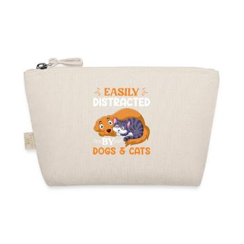 Dogs & Cats – cuddly friends for the heart - Organic Pouch - nature - Front