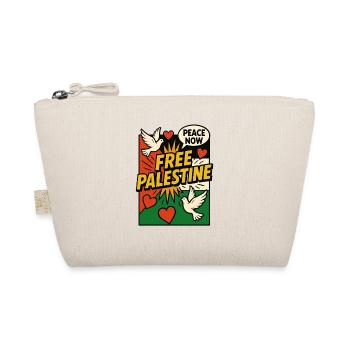 Free Palestine - Peace and solidarity pop art - Organic Pouch - nature - Front