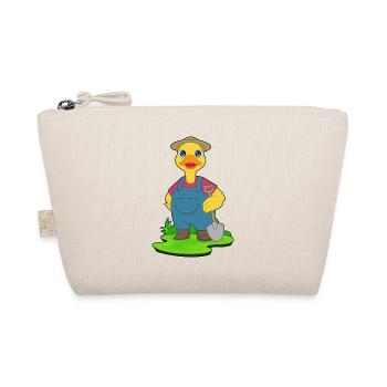 Ente Landwirt Schaufel Bauernhof - Bio-Täschchen - Natur - Vorne