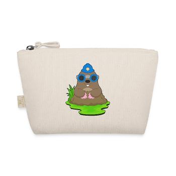 Maulwurf Bergarbeiter Bergbauhelm Bergbau - Bio-Täschchen - Natur - Vorne