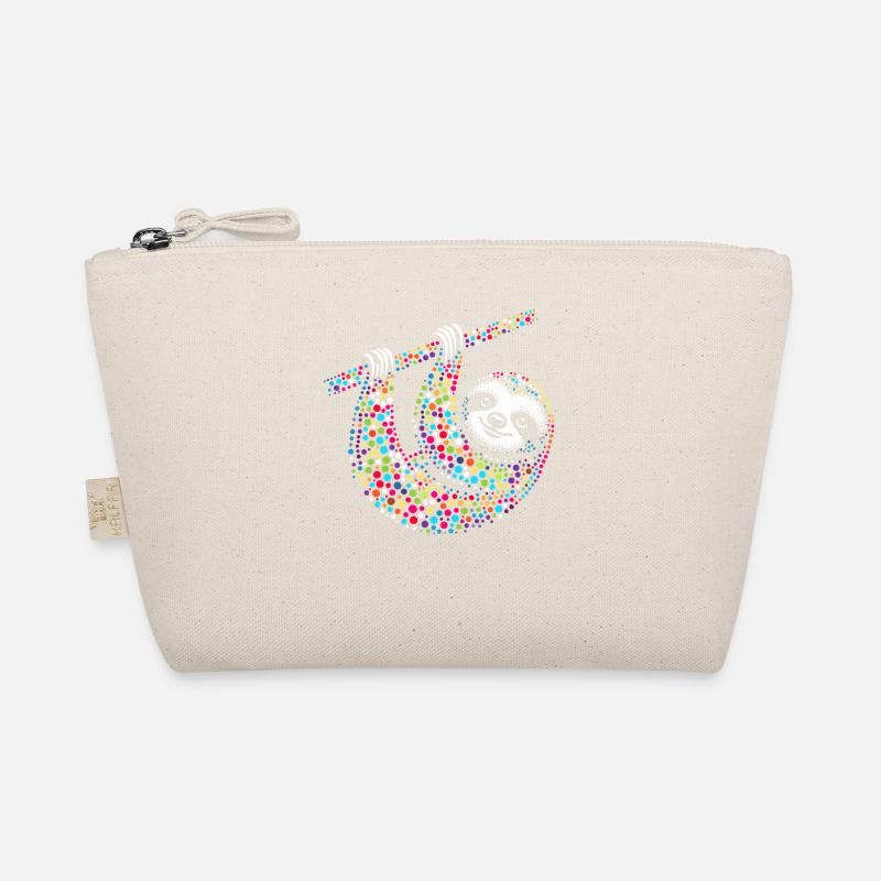 Spotty Rainbow Dotted Sloth Mosaic Organic Pouch