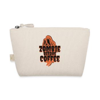 Zombie Before Coffee – Halloween Kaffee Spruch - Bio-Täschchen - Natur - Vorne