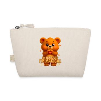Heart Bear - Not Cute, I'm Magical - Organic Pouch - nature - Front