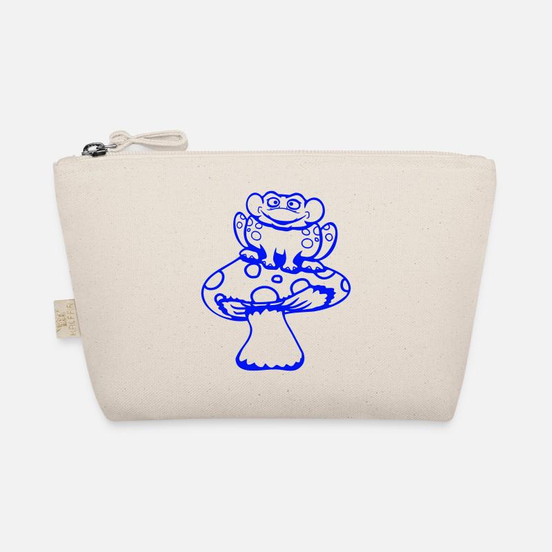 grenouille s’assoit champignon mignon forêt forêt grenouille sourit cool Trousse biologique