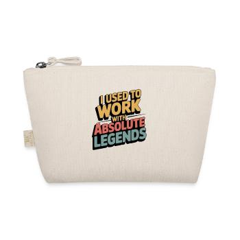 Funny Retro I Used To Work With Legend - Organic Pouch - nature - Front