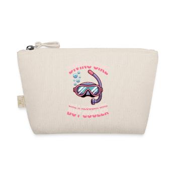 Diving Saying Girl Funny Diving Gift - Organic Pouch - nature - Front