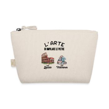 Art of Stacking Stones Humor Lazio Tuscany - Organic Pouch - nature - Front