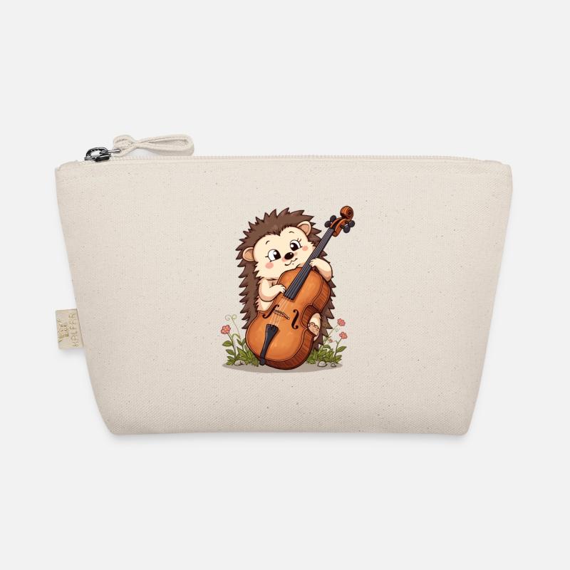 Igel Cello im Blumengarten Bio-Täschchen