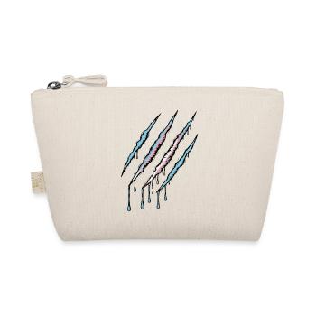 Transgender Pride Claw - Trans Flagge Kratzspur  - Bio-Täschchen - Natur - Vorne
