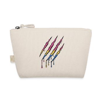 Pan Pride Claw - Pansexual Flag Scratch Trace - Organic Pouch - nature - Front
