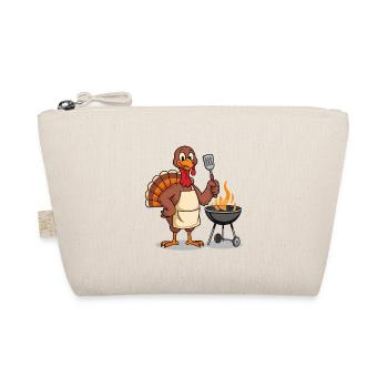 Funny Turkey Grill Thanksgiving - Organic Pouch - nature - Front