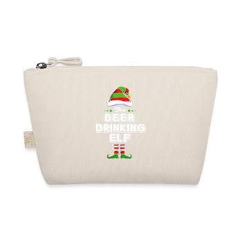 Elfe Elf Weihnachtsgeschenk Bier Party Alkohol - Bio-Täschchen - Natur - Vorne