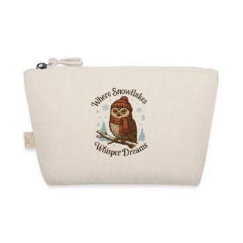 Wintereule – Where Snowflakes Whisper Dreams - Organic Pouch - nature - Front