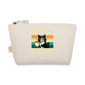 Coffee Because Murder Is Wrong Sarcastic - Organic Pouch - nature - Front