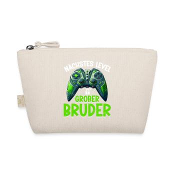 Nächstes Level Großer Bruder Ankündigung Zocken - Bio-Täschchen - Natur - Vorne