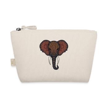 Mandala Elefant Kopf - Bio-Täschchen - Natur - Vorne